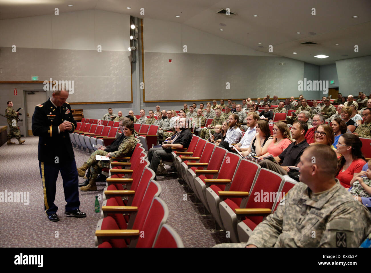 US military National Guard awards and promotion presentation ceremony ...