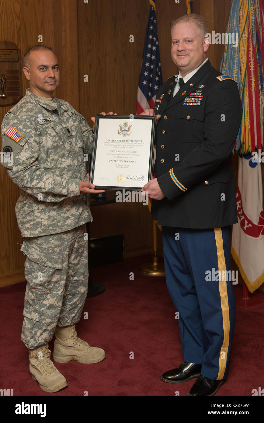US military National Guard awards and promotion presentation ceremony Stock Photo Alamy