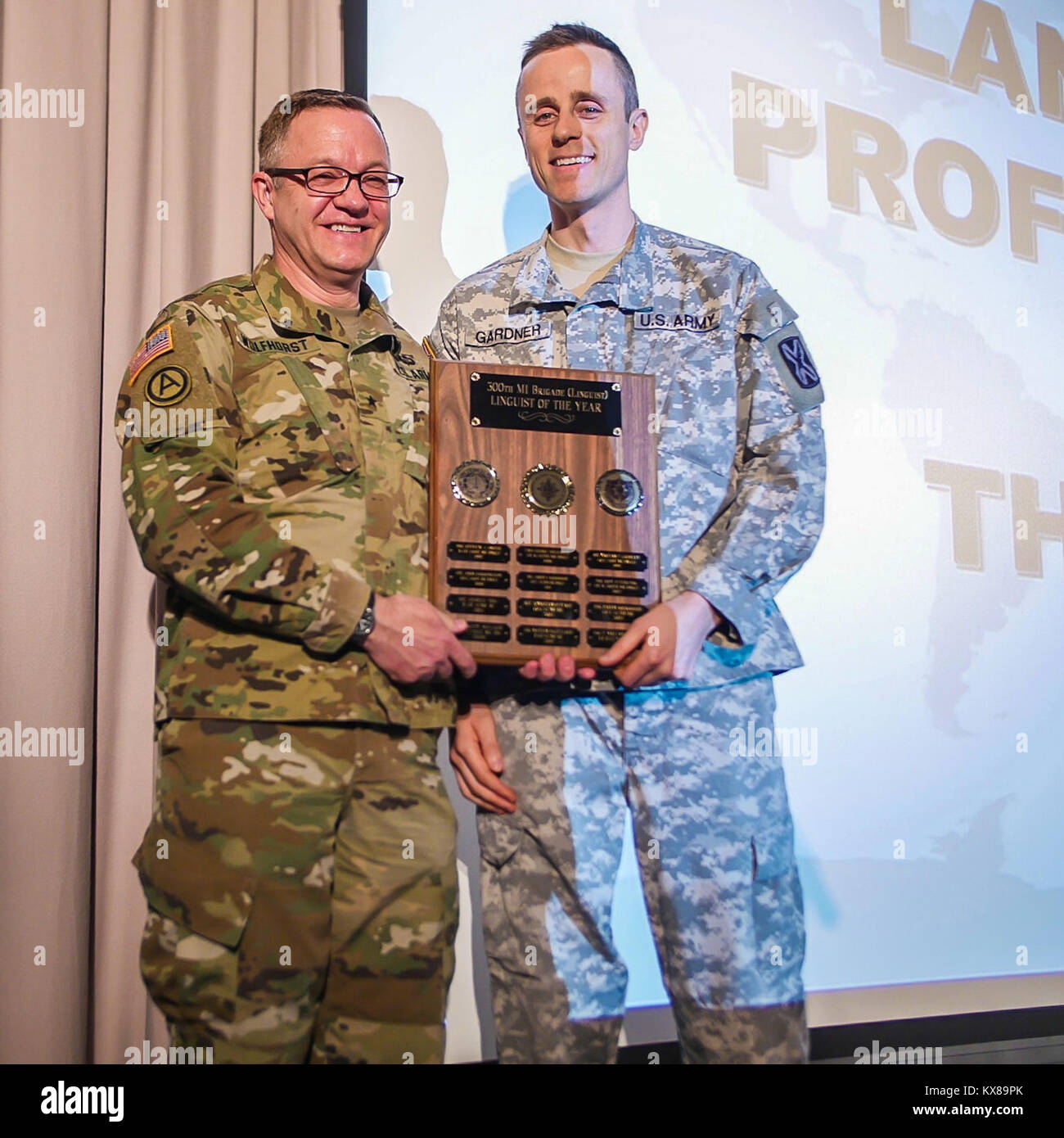 US Army National Guard awards and promotion presentation ceremony Stock