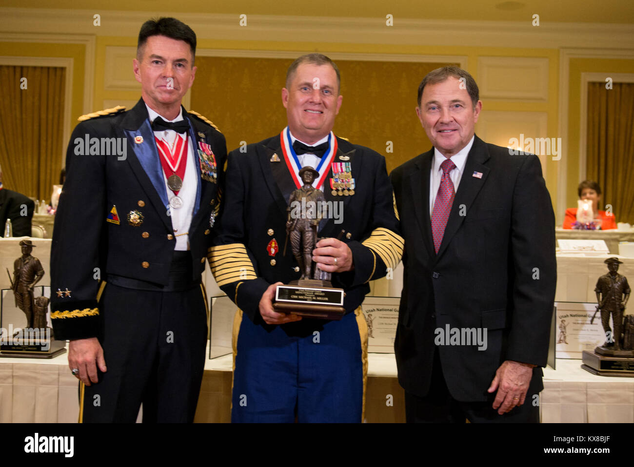 Utah Governor Gary R. Herbert and Maj. Gen. Jefferson Burton, adjutant