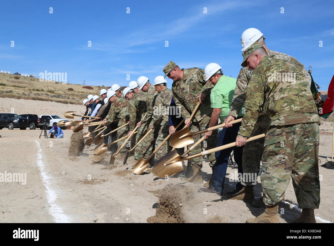 US military army National Guard training and assisting in the field ...