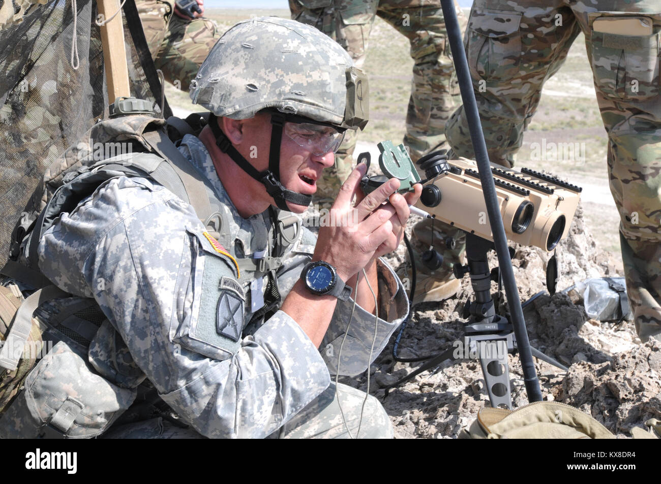 US Army National Guard firing rifle, shooting practice Stock Photo - Alamy