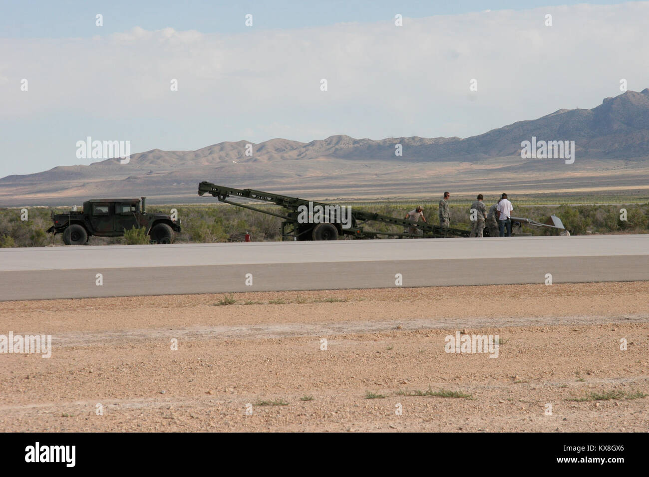 US army drone at airfield Stock Photo Alamy