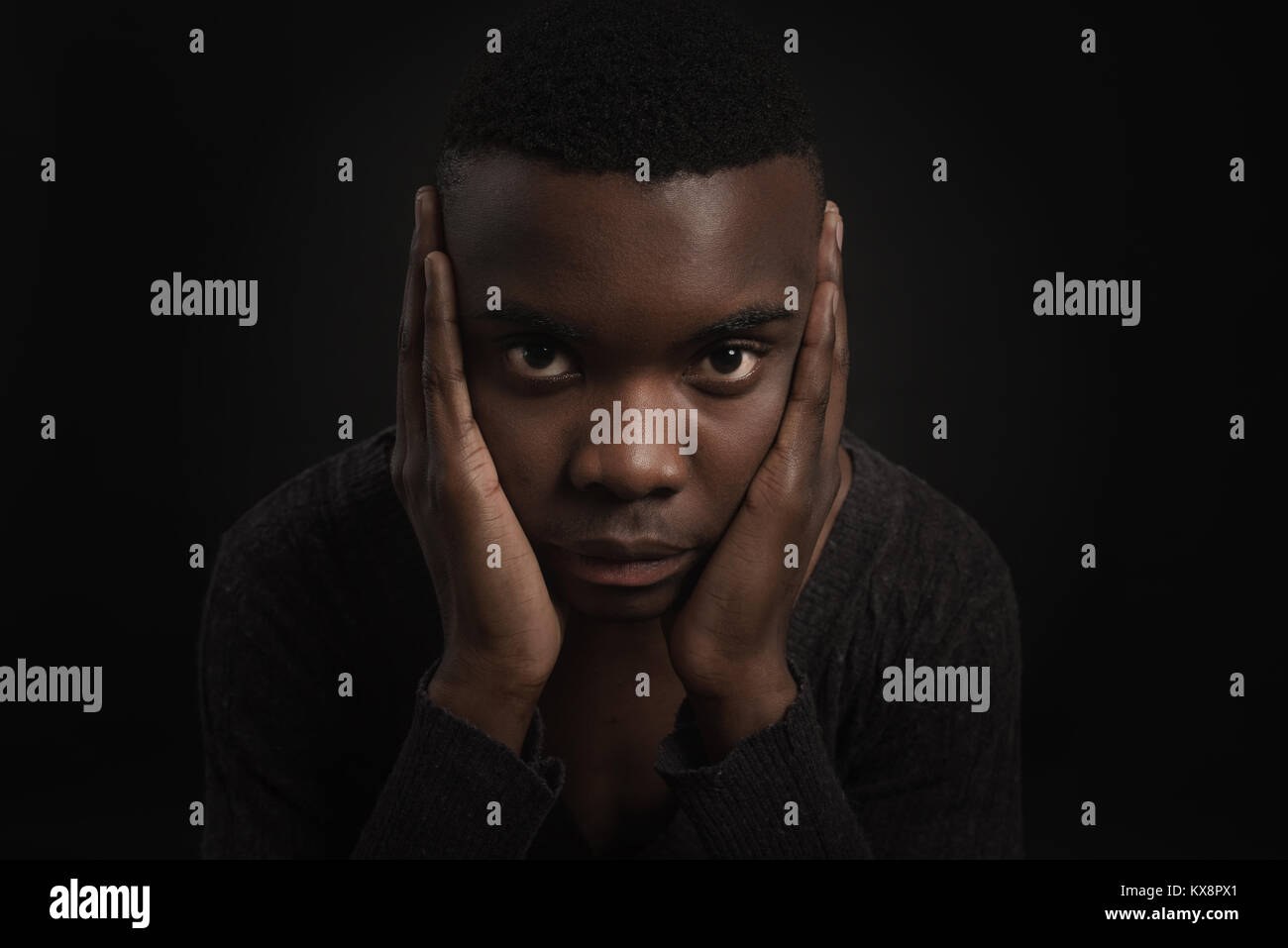 African man face skin hi-res stock photography and images - Alamy