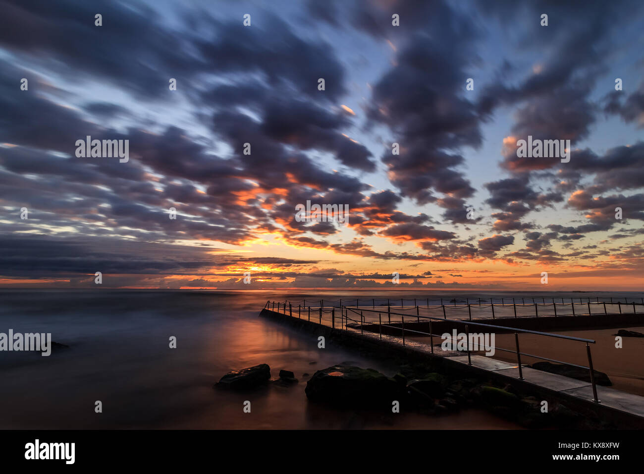 Newport beach at sunrise, NSW, Australia Stock Photo Alamy