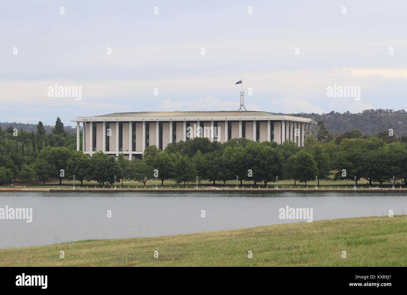 National Library of Australia viewed from Regatta Point across Lake ...