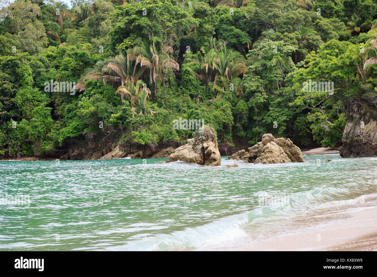 Exotic beach Manuel Antonio Costa Rica Stock Photo