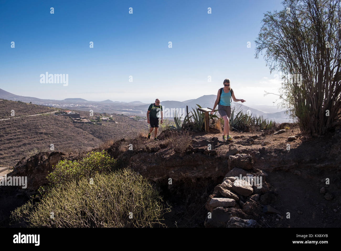 Views along the path walking from Aldea Blanca to San Miguel in Tenerife, Canary Islands, Spain Stock Photo