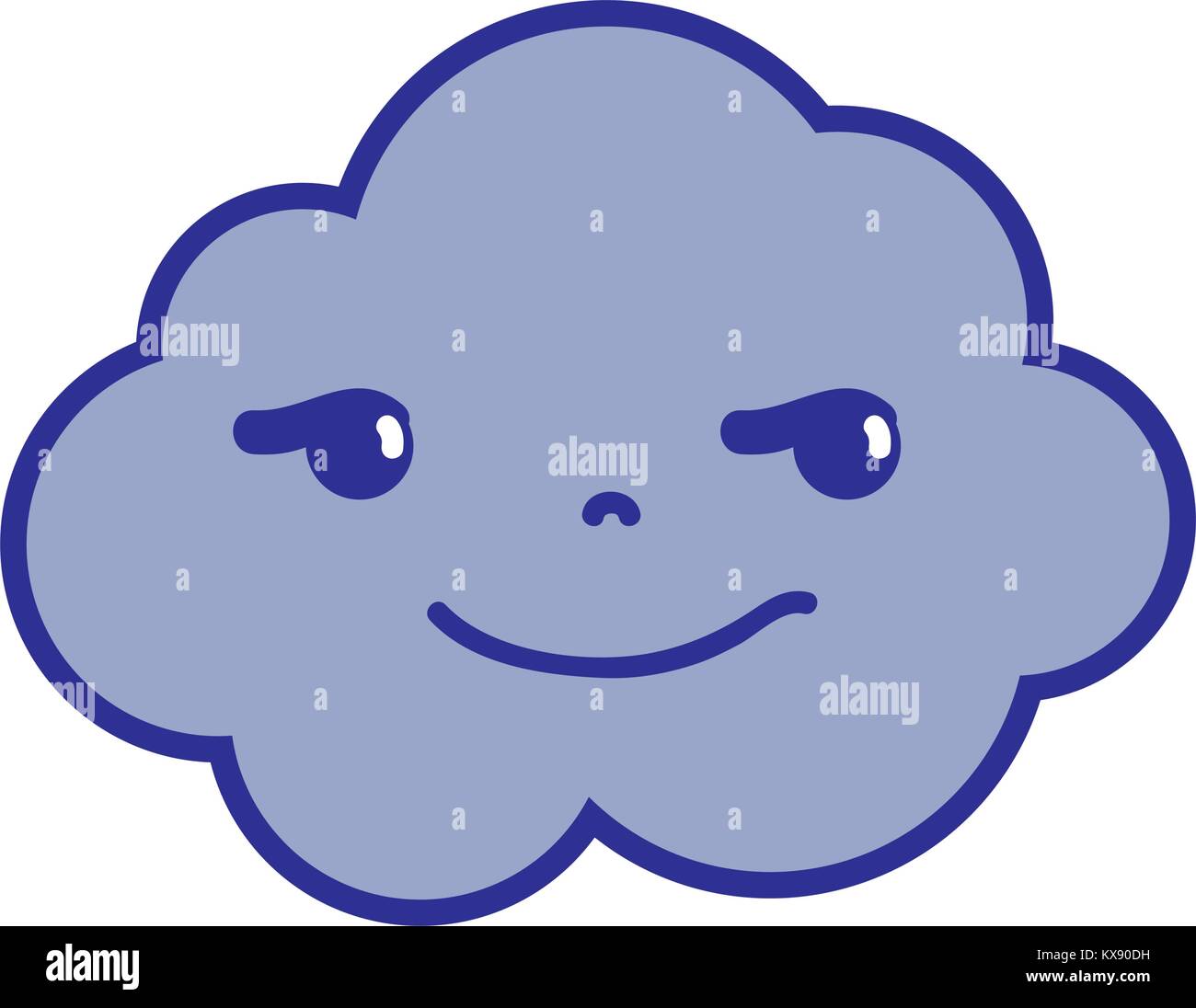 full color rogue and cute cloud kawaii weather Stock Vector Image & Art ...