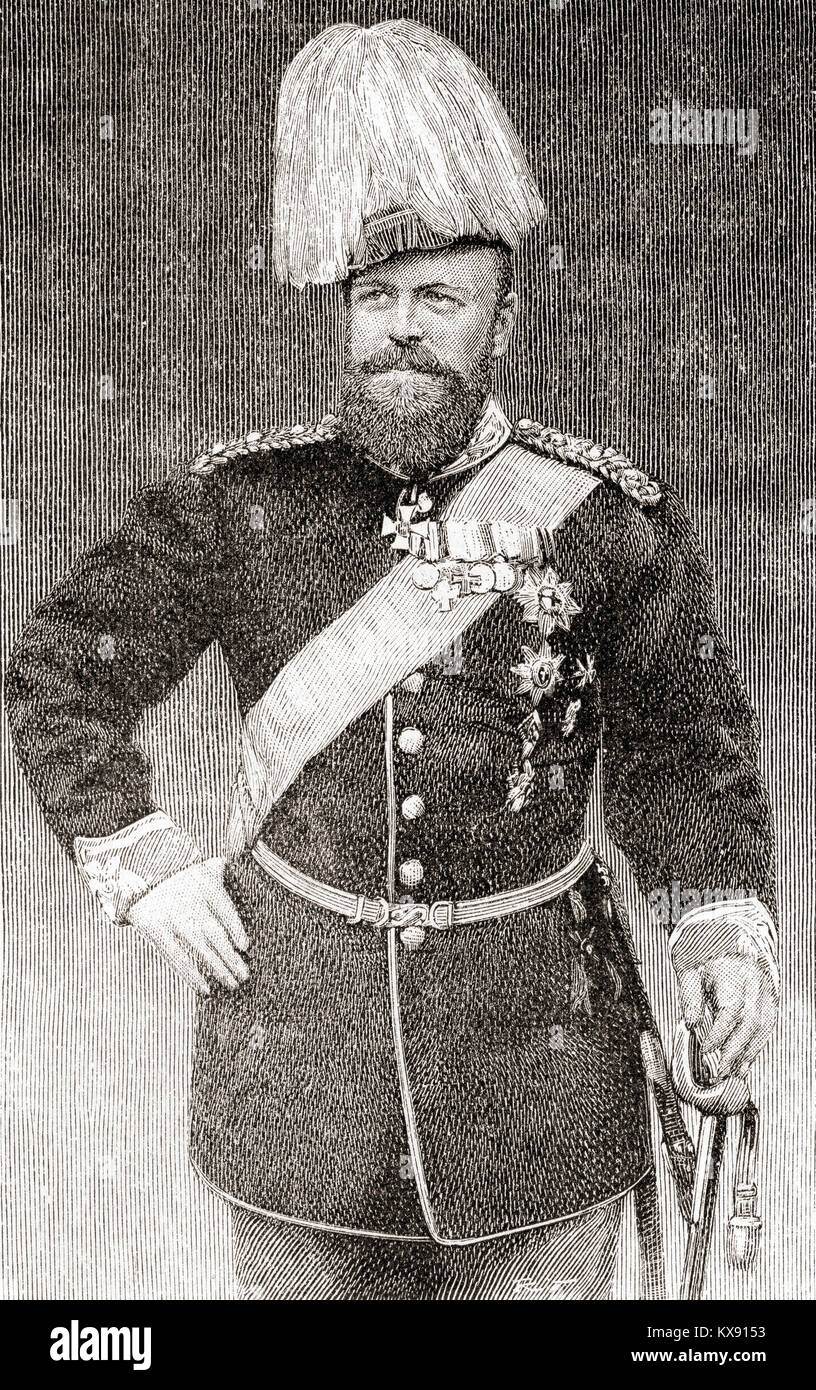 Alexander III, 1845 – 1894.  Emperor of Russia, King of Poland, and Grand Duke of Finland.  From The Strand Magazine, published January to June, 1894. Stock Photo