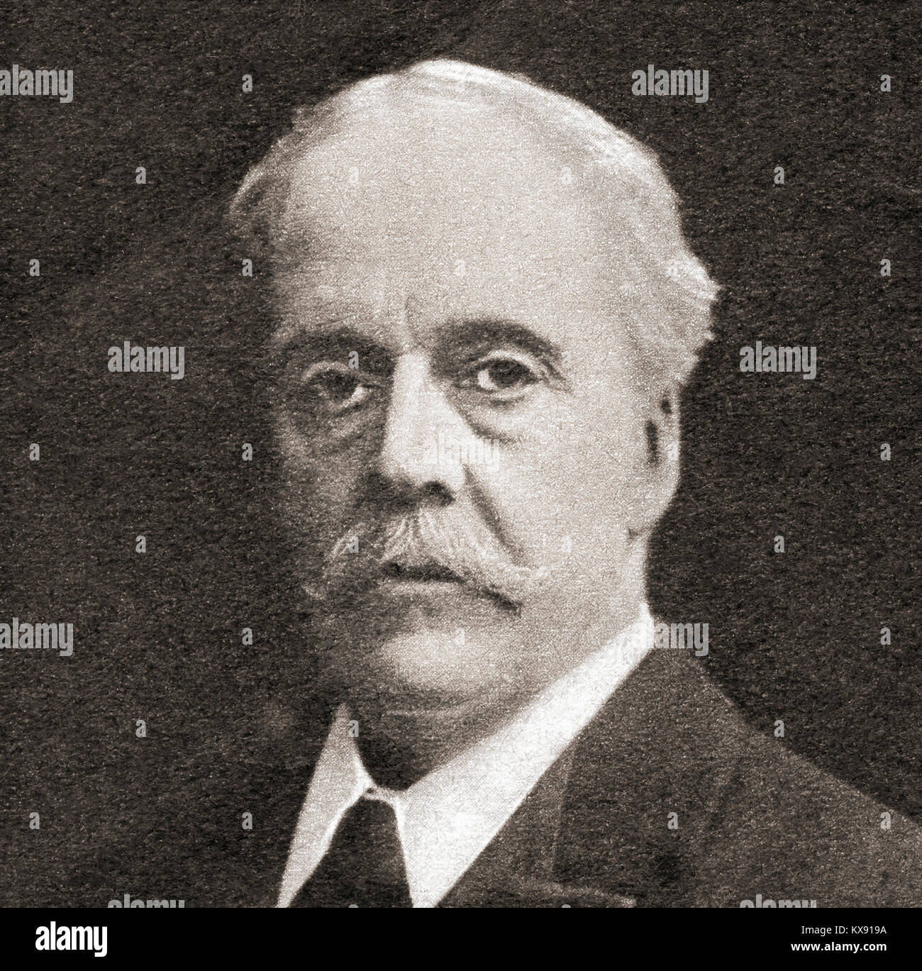 Arthur James Balfour, 1st Earl of Balfour, 1848 – 1930.  British Conservative Party statesman and Prime Minister of the United Kingdom.  From Forty Wonderful Years, published 1938. Stock Photo