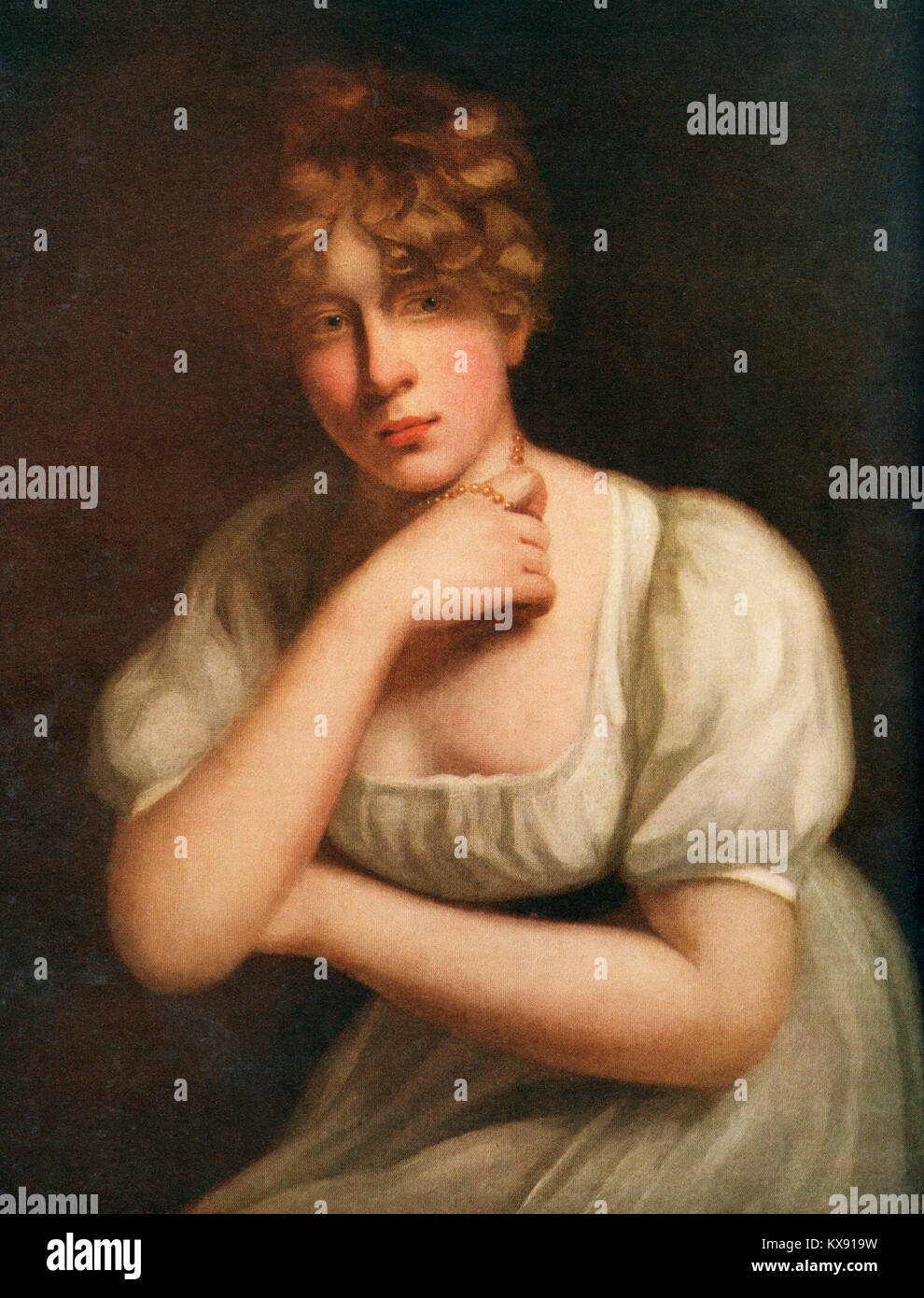 Miss Holcroft, after the painting by John Opie. 1761–1807.  From The Connoisseur Illustrated, publushed 1916. Stock Photo