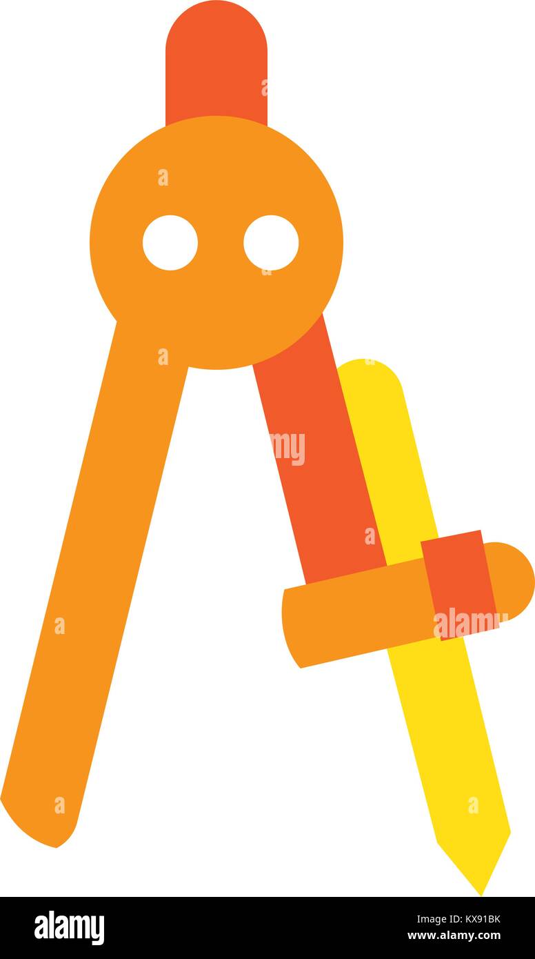 colorful compass school object education design Stock Vector Image ...