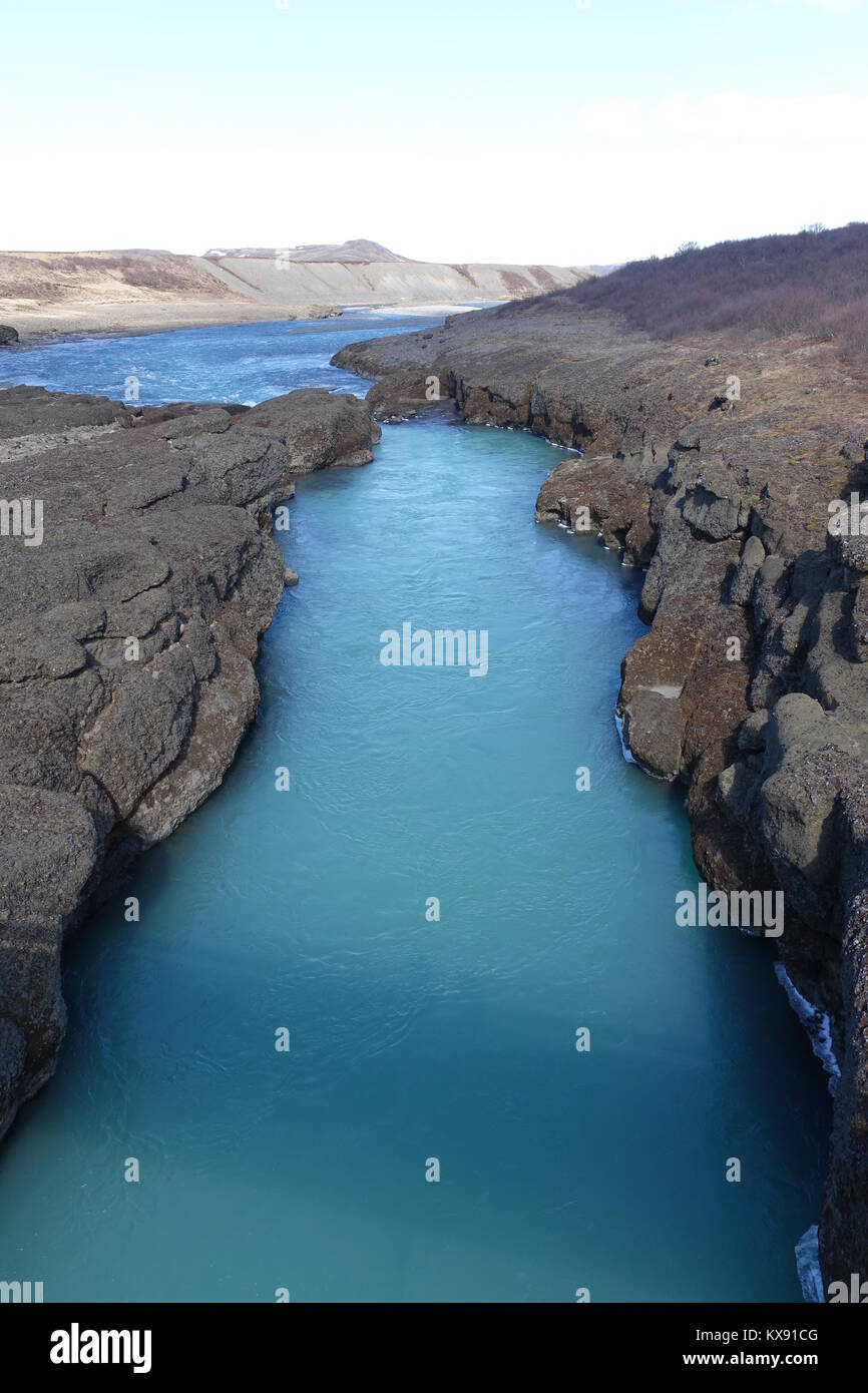 Iceland blue river Stock Photo
