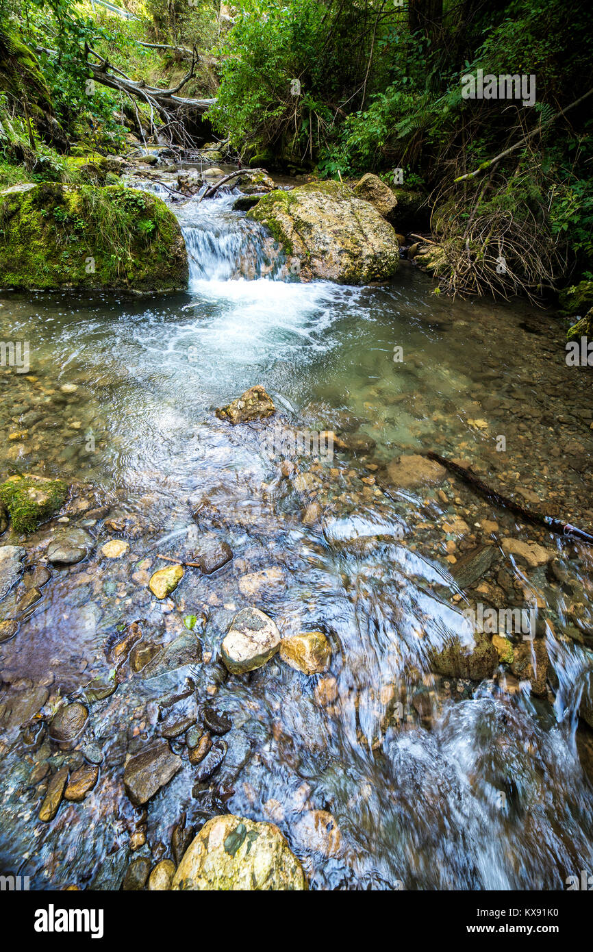 Waterfall mountain landscape Stock Photo - Alamy