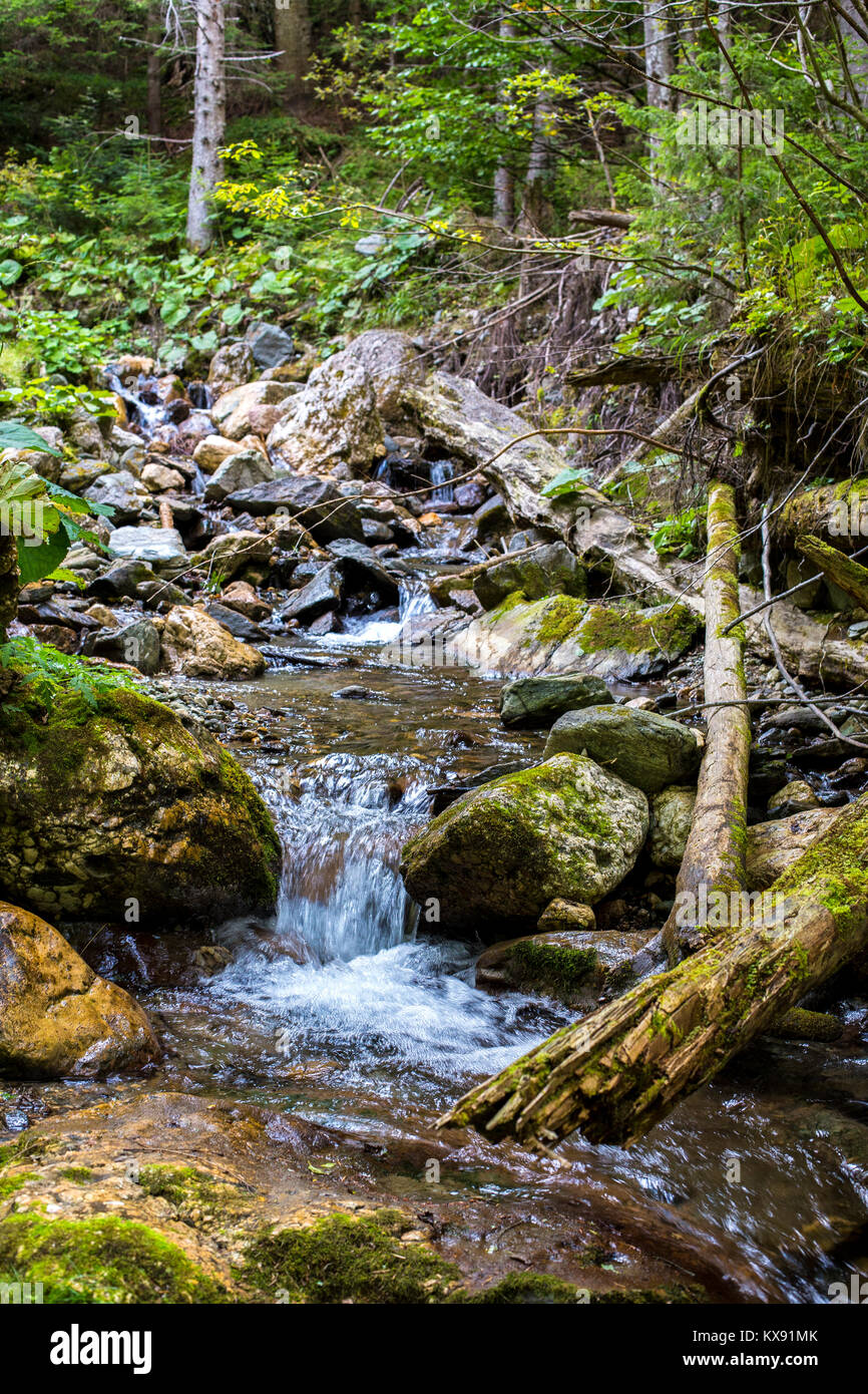 Waterfall mountain landscape Stock Photo - Alamy