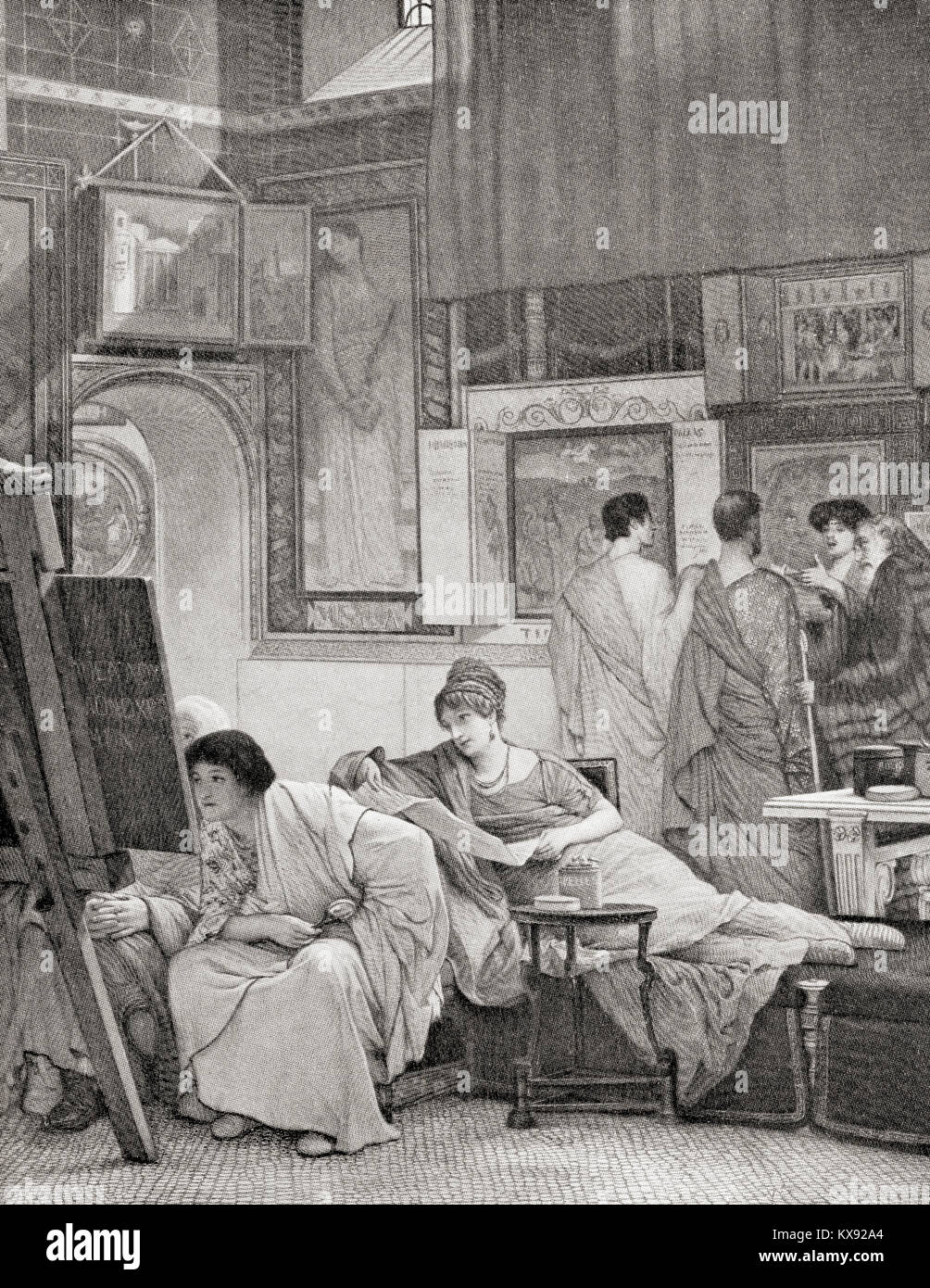 A Roman art gallery.  From Hutchinson's History of the Nations, published 1915. Stock Photo