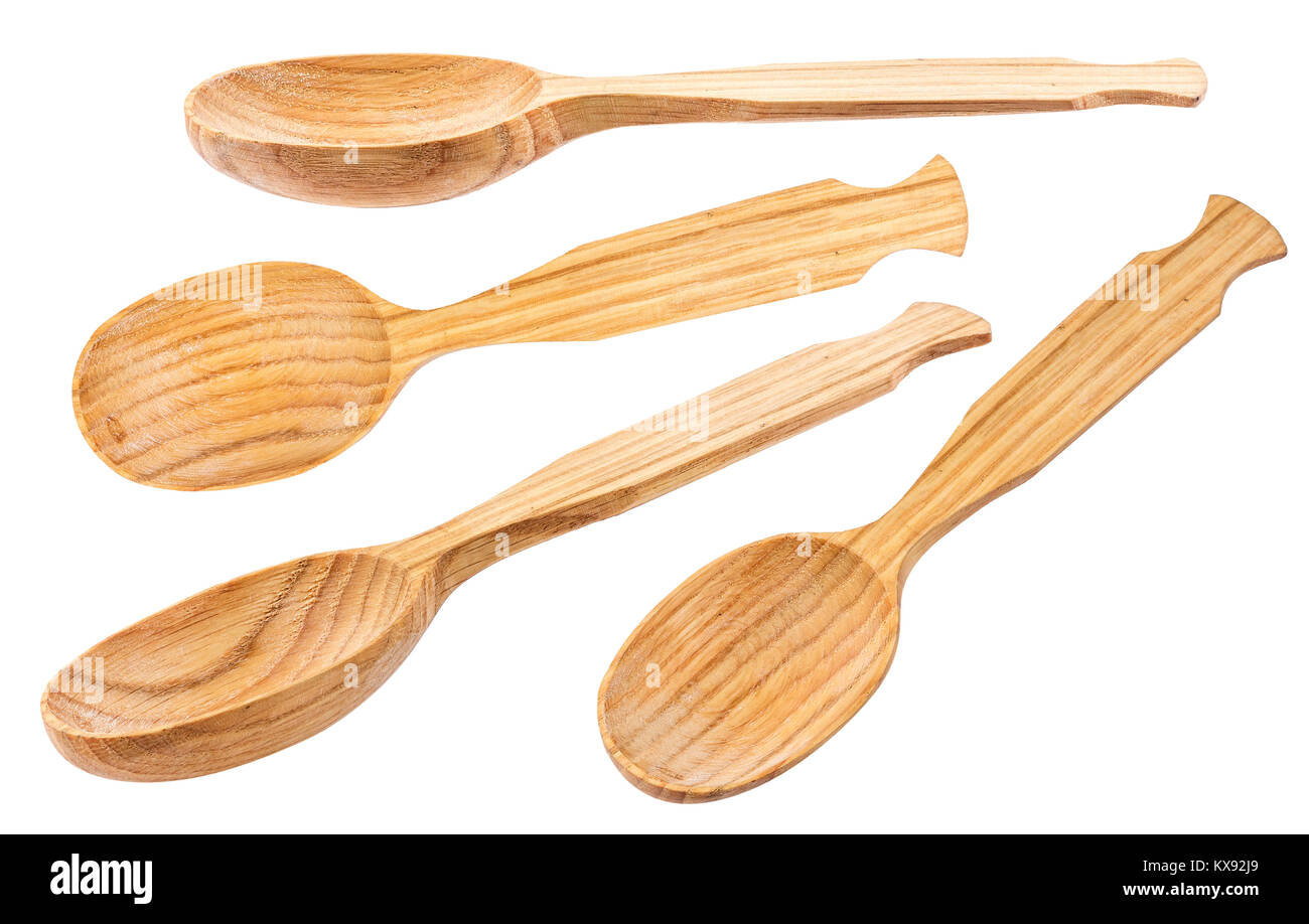 Wooden spoon isolated on white background with clipping path ...