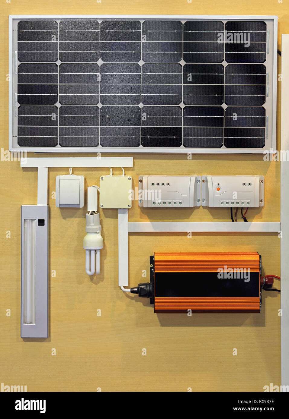 Solar Power System Renewable Energy For Home Stock Photo