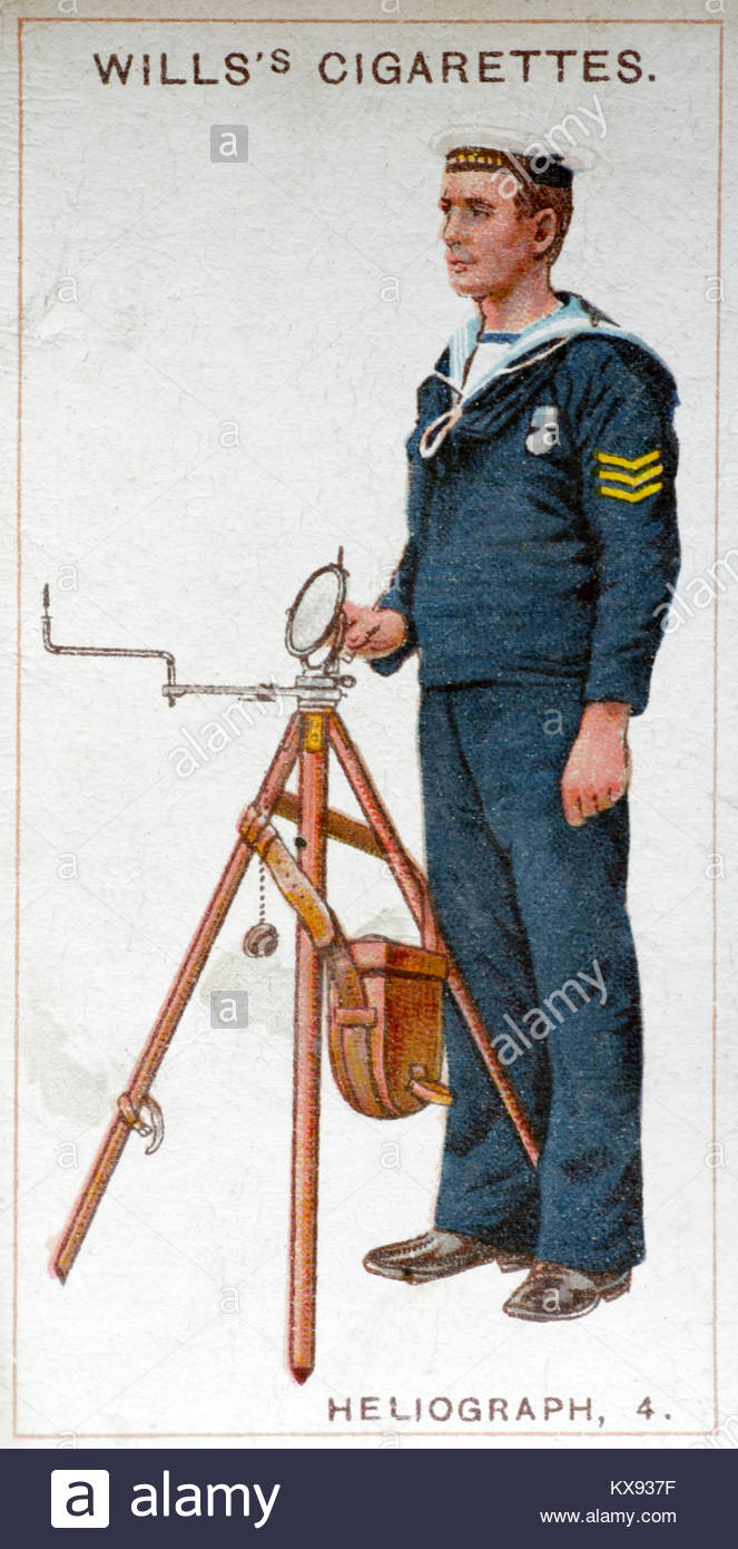 Marine using a Heliograph Stock Photo