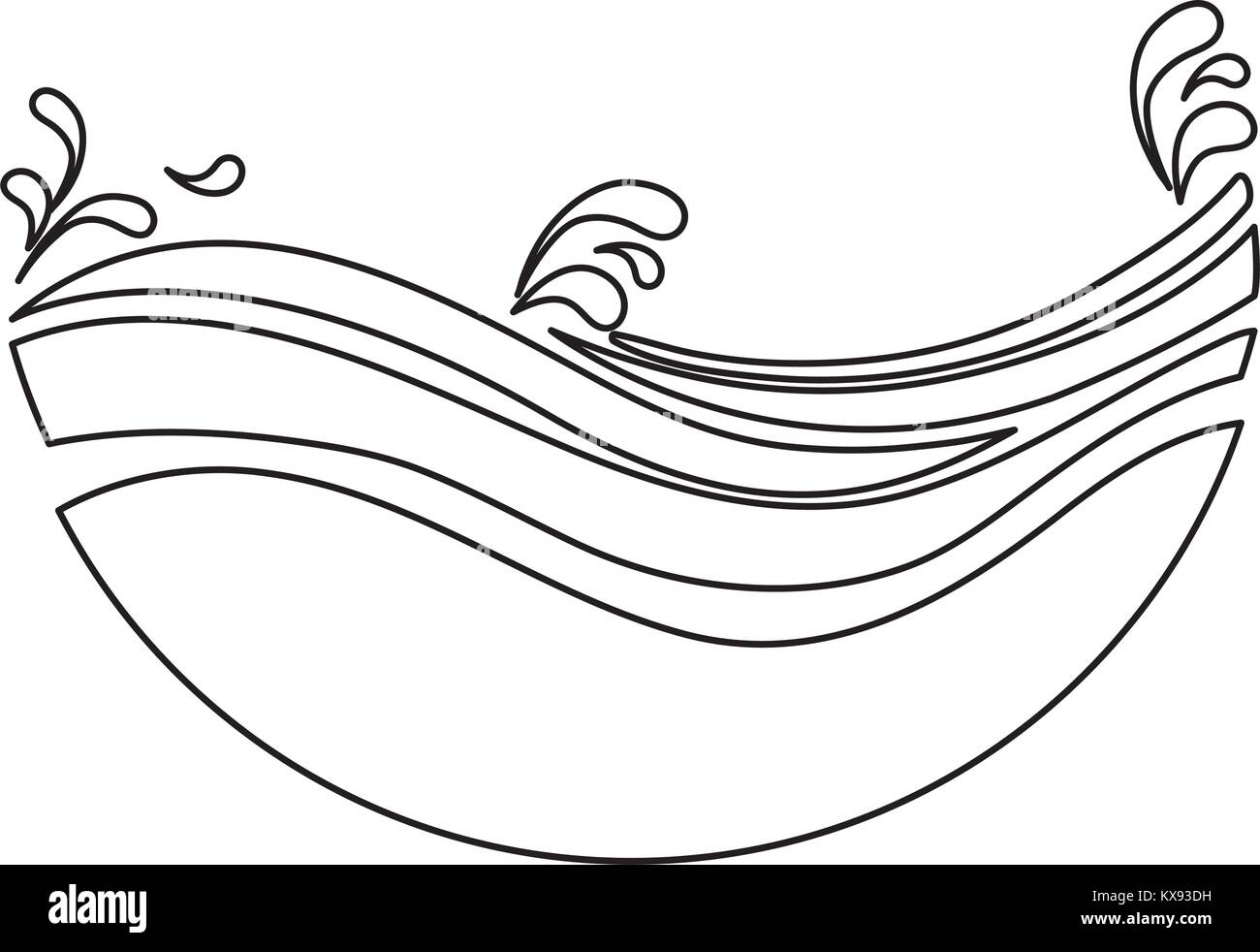 line icon shape wave and blue ocean Stock Vector Image & Art Alamy