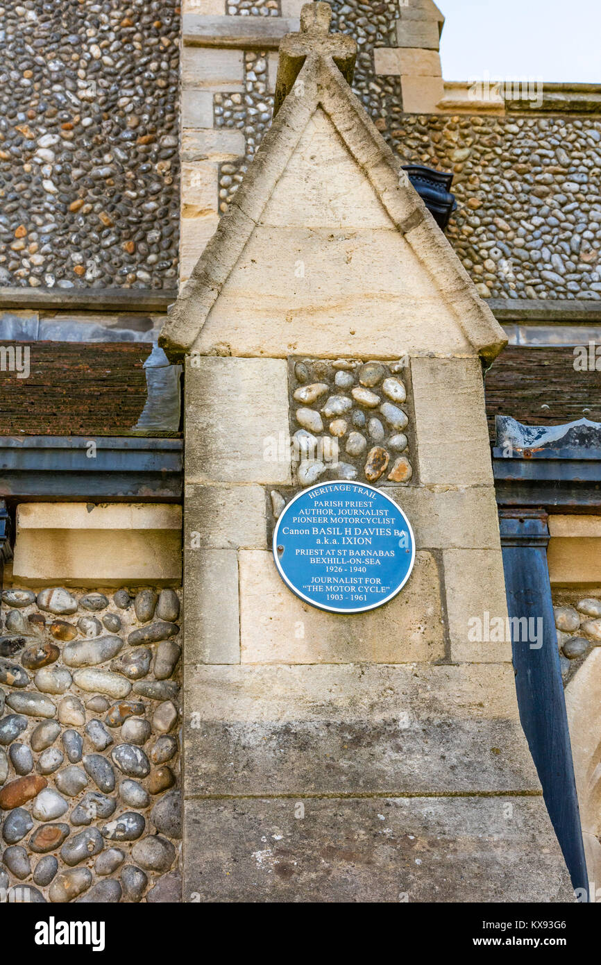 Blue plaque to canon basil h davies hires stock photography and images