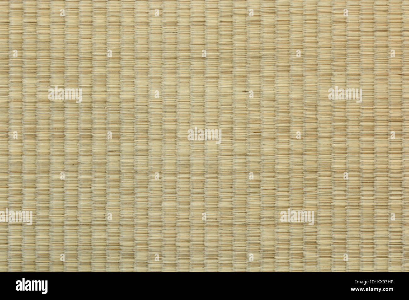 Close-up view of a tatami, a traditional japanese rice straw mat with compressed rice straw fillings. Stock Photo