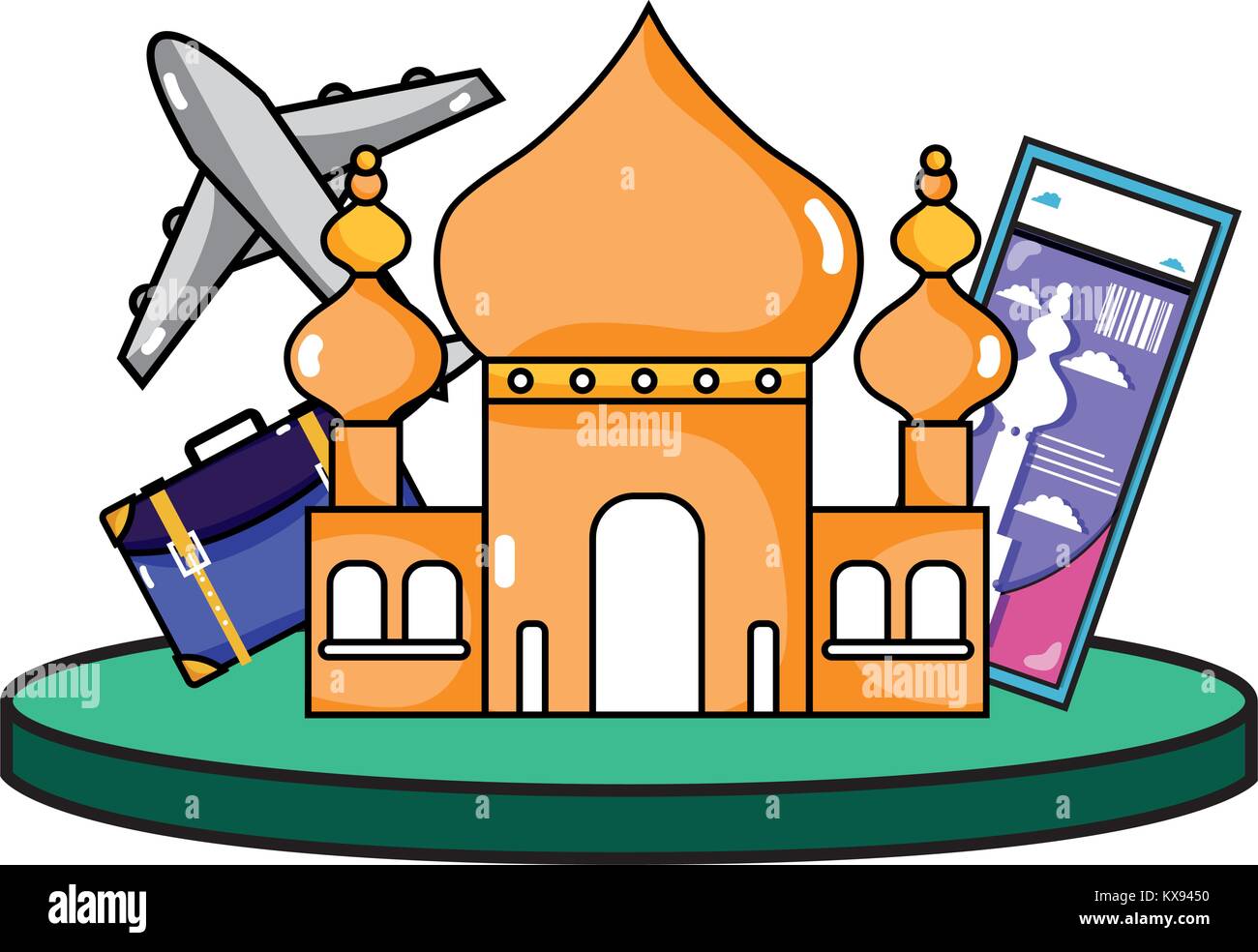 taj mahal of india and travel ticket Stock Vector Image & Art Alamy