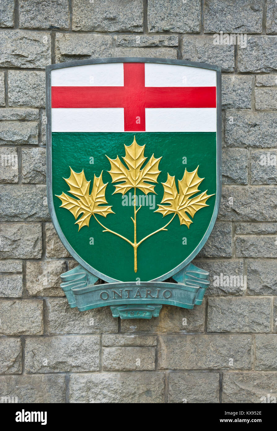 Ontario Coat of Arms Stock Photo Alamy
