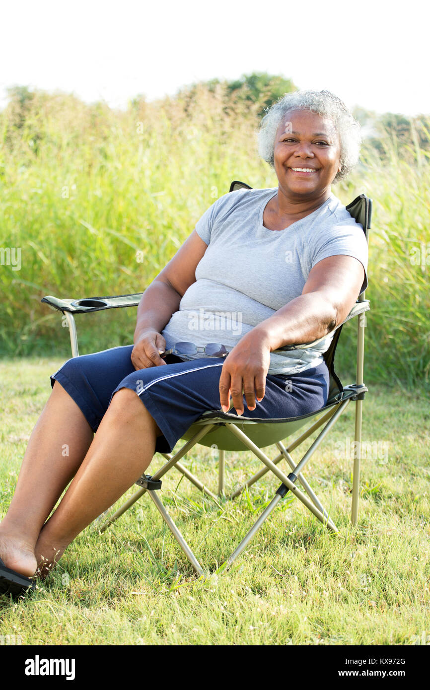 Mature African American woman. Stock Photo