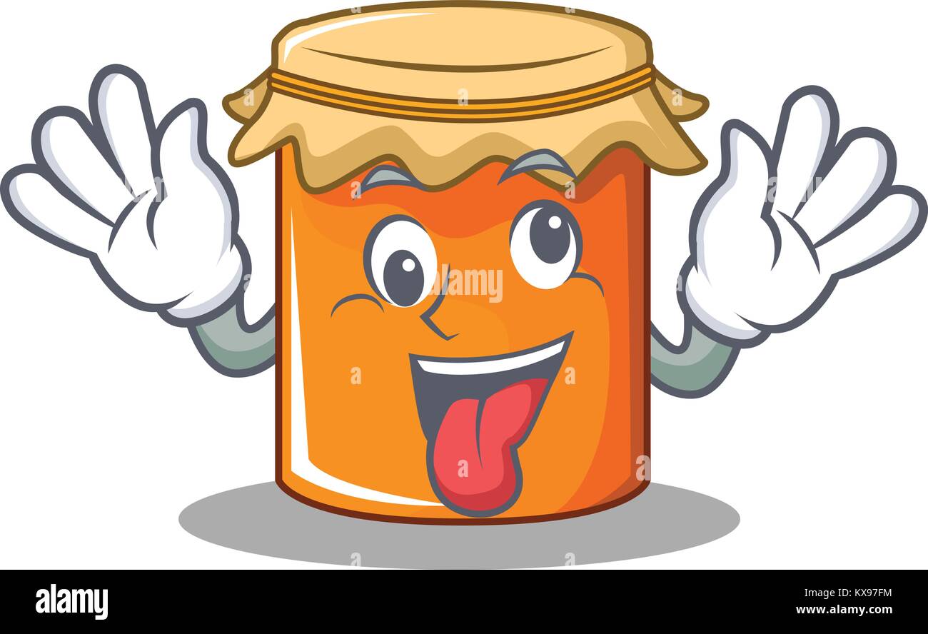 Crazy jam mascot cartoon style Stock Vector