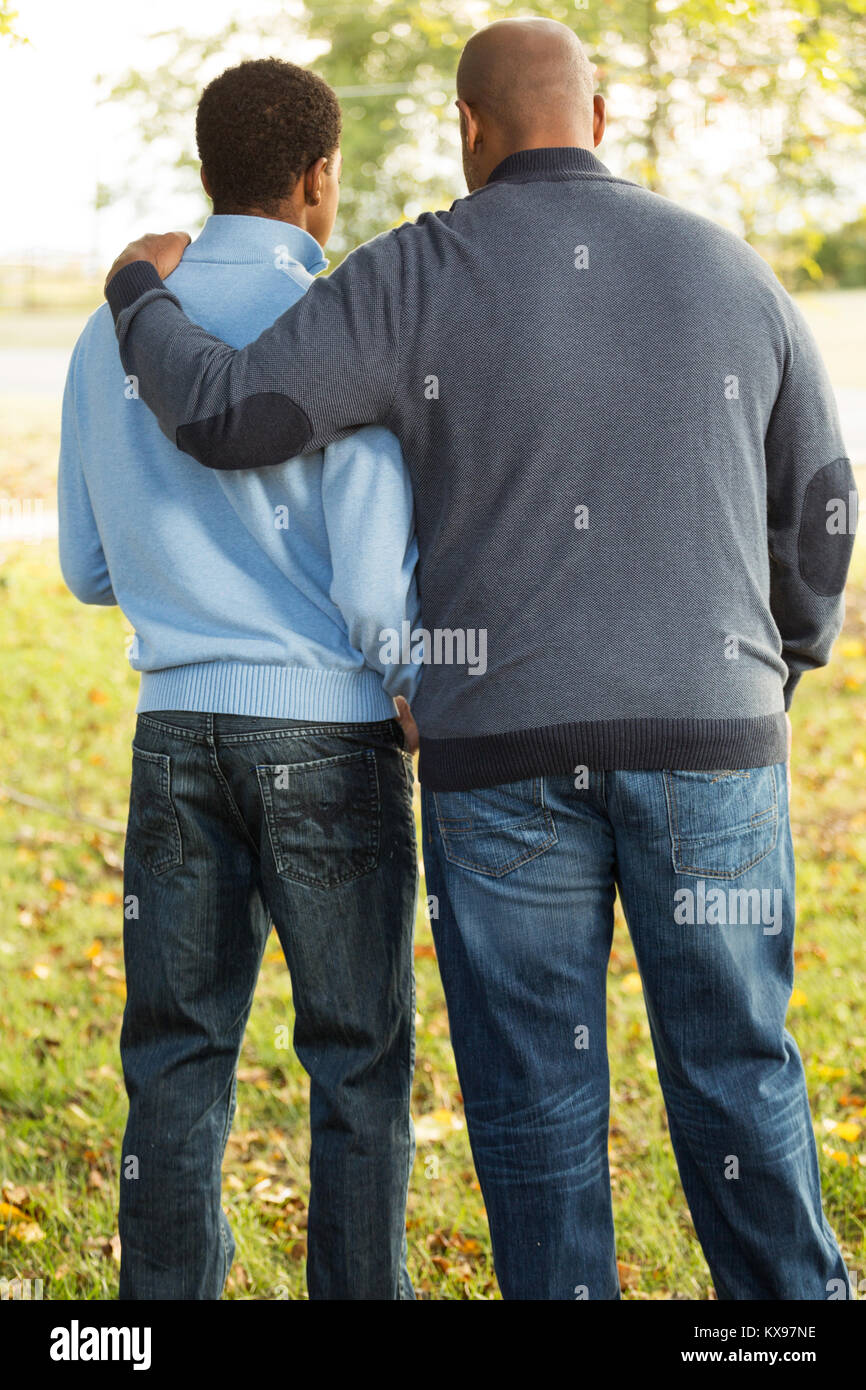 Father Talking And Spending Time With His Son Stock Photo Alamy