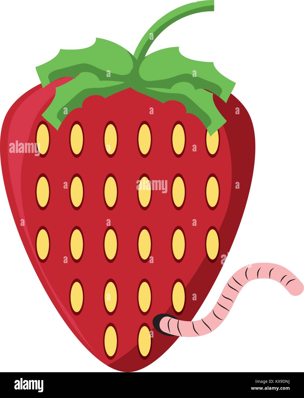 strawberry fruit icon Stock Vector