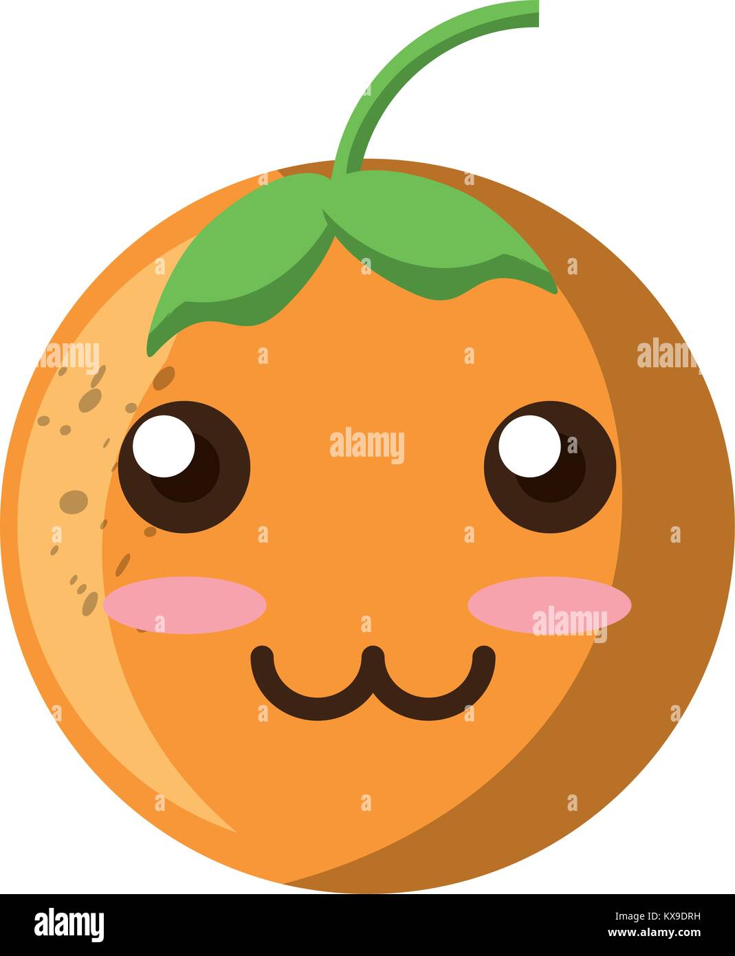 kawaii orange fruit icon Stock Vector Image & Art - Alamy
