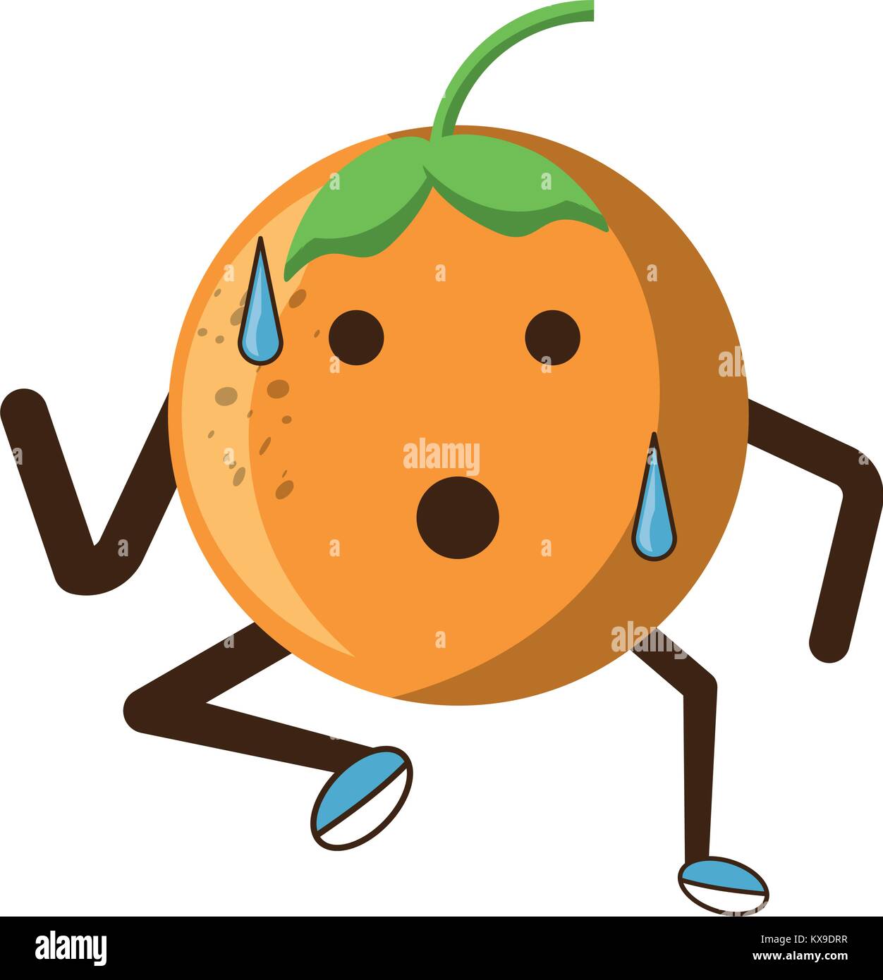 kawaii orange fruit icon Stock Vector Image & Art - Alamy