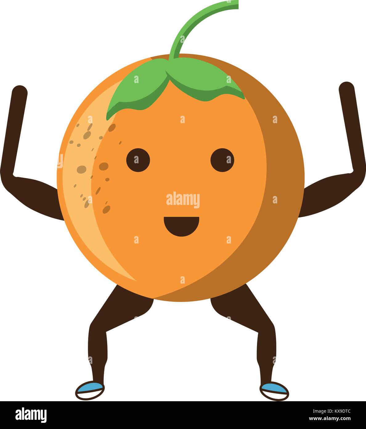kawaii orange fruit icon Stock Vector Image & Art - Alamy