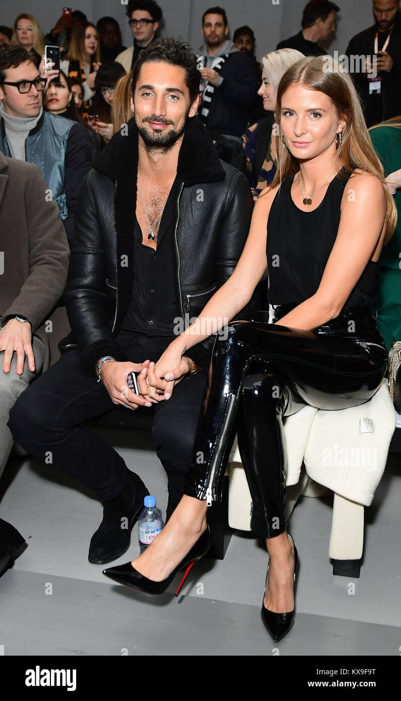 Hugo Taylor and Millie Mackintosh on the front row during the Blood