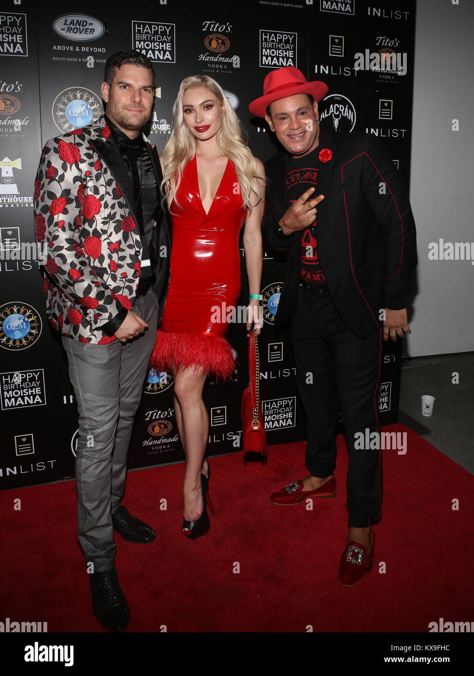 INLIST'S Third Anniversary Art Basel Party Celebrating Moishe Mana's Birthday Held at Mana Wynwood Featuring: Gideon Kimbrell, Leighha Love, Sammy Sosa Where: Miami, Florida, United States When: 06 Dec 2017 Credit: Derrick Salters/WENN.com Stock Photo