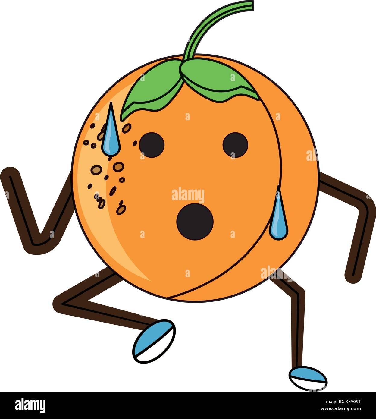 kawaii orange fruit icon Stock Vector Image & Art - Alamy