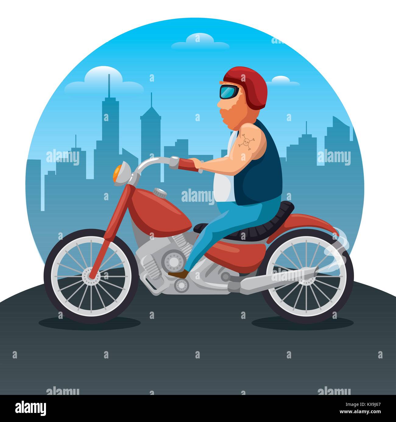 biker culture biker men riding motorbikes Stock Vector Image & Art - Alamy