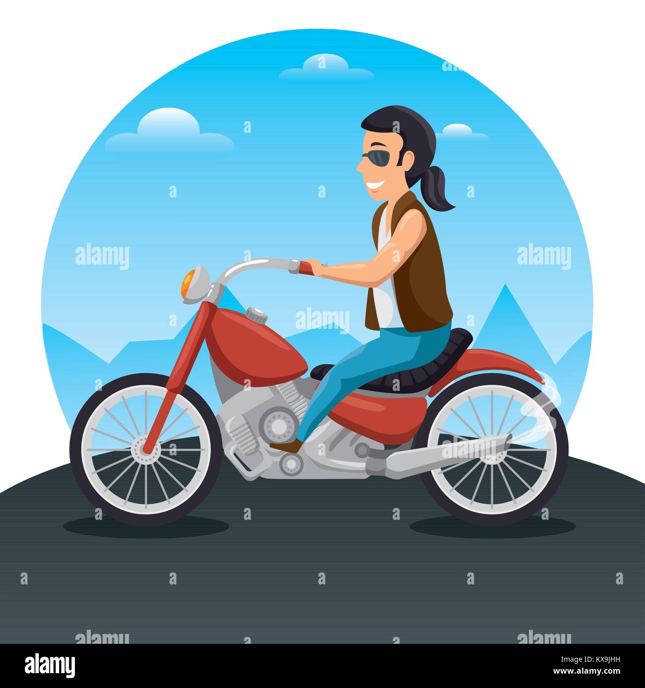 biker culture bikers riding motorbikes Stock Vector Image & Art - Alamy