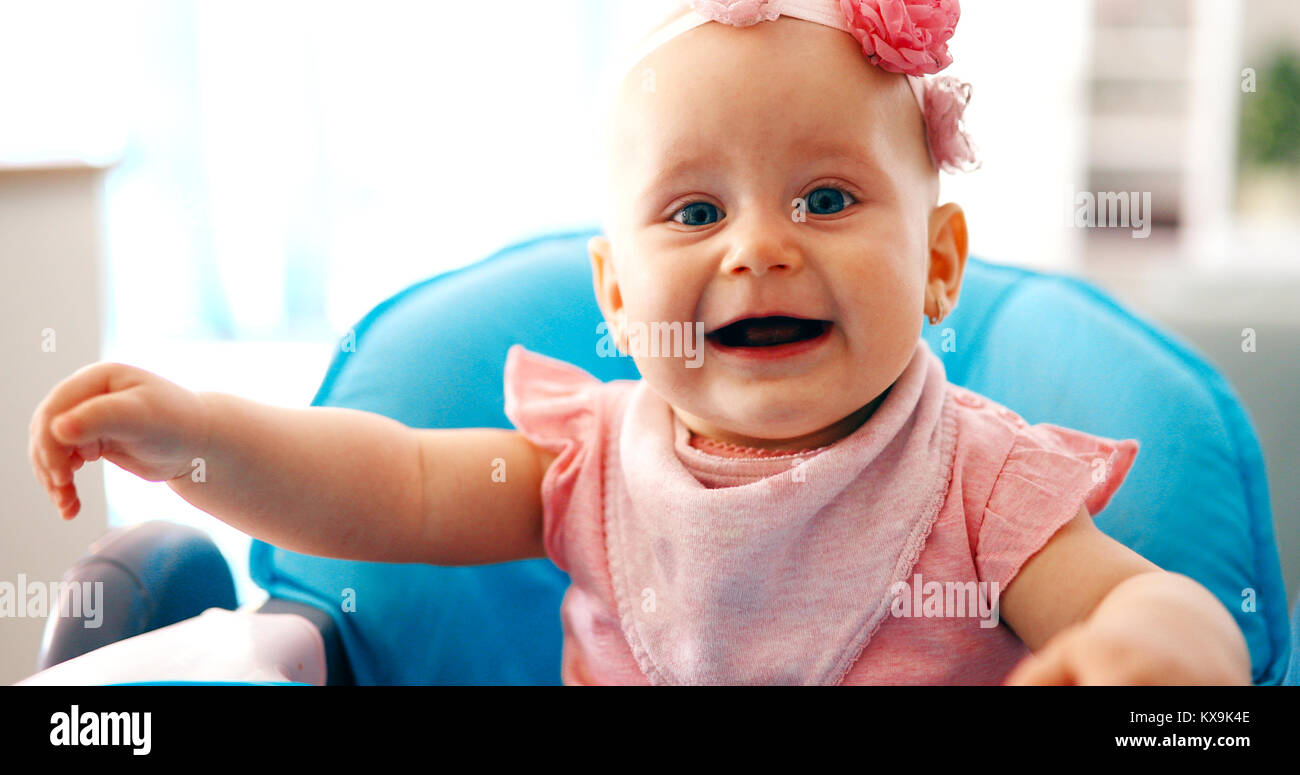 Portrait of pretty baby girl Stock Photo