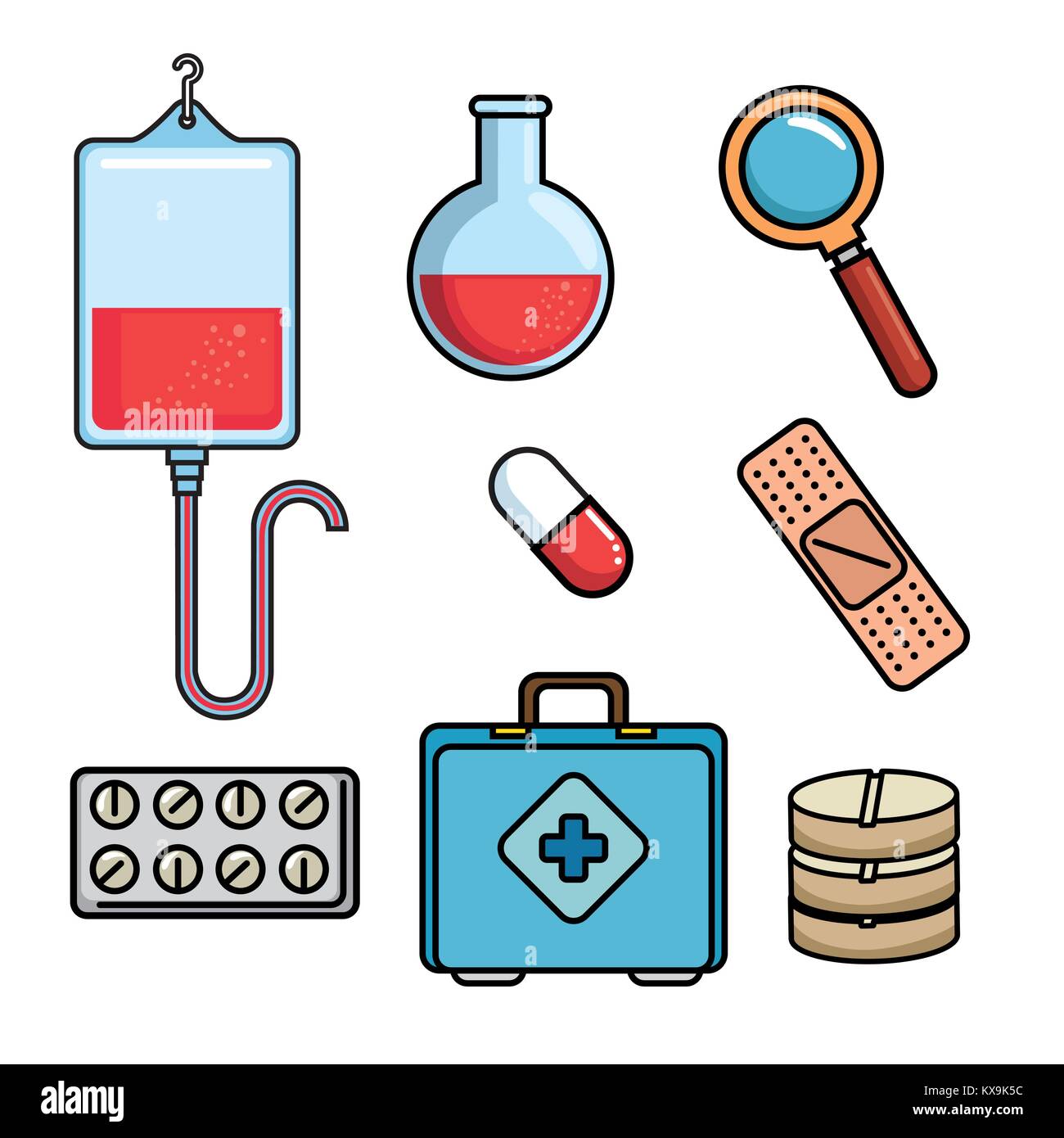 hospital and medical center icons Stock Vector Image & Art - Alamy