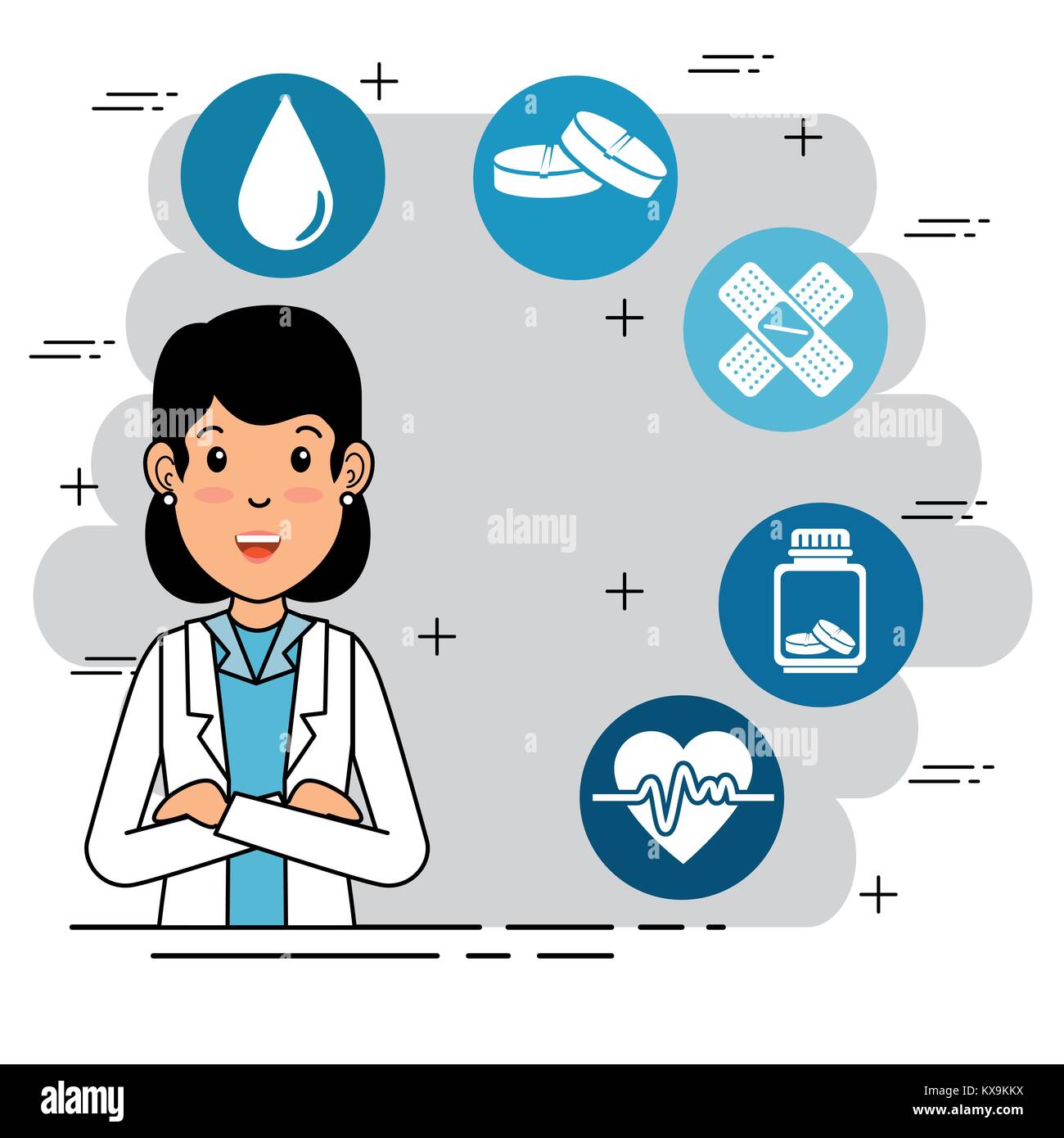doctor medical center cartoon Stock Vector Image & Art - Alamy