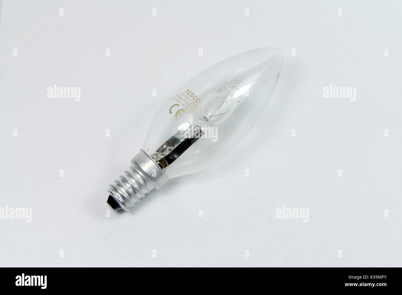 SES small screw halogen lightbulb. Stock Photo