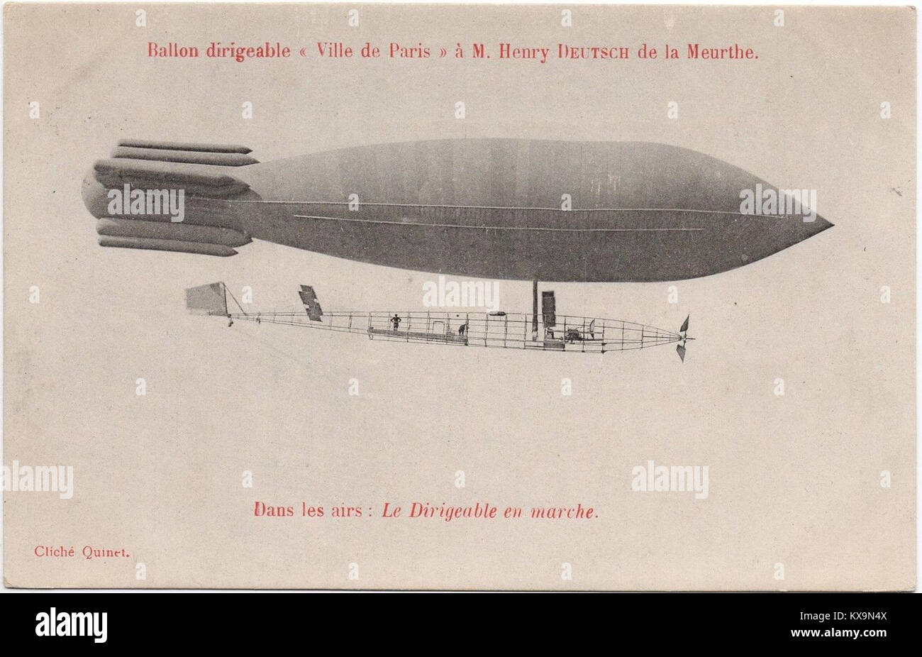 1909 CPA photo du ballon dirigeable militaire ‘Ville de Paris’