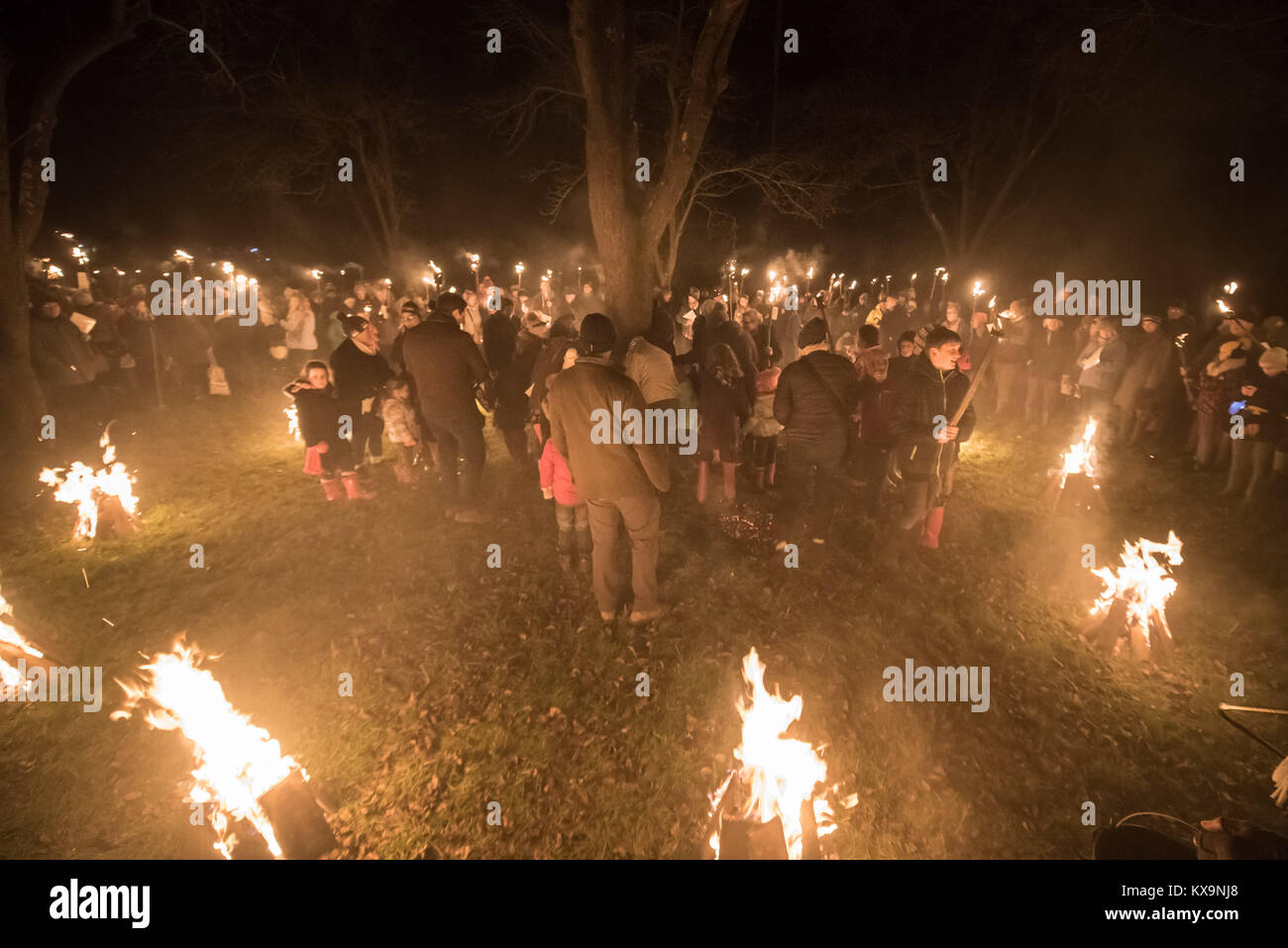 Much Marcle, Herefordshire, UK. 6th January 2018. Pictured: Young and ...