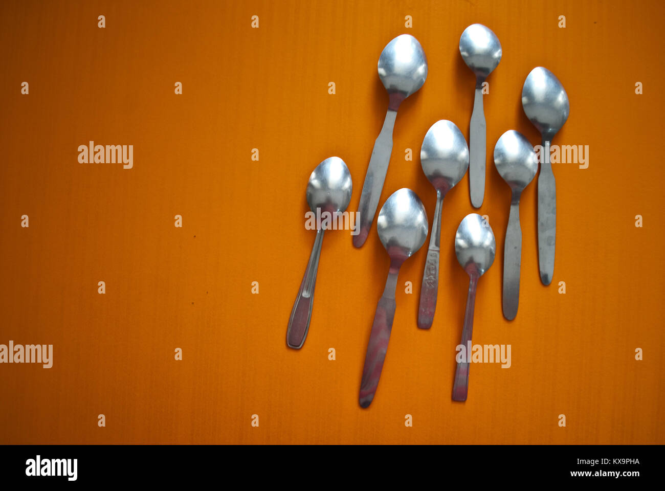 set of spoons Stock Photo Alamy