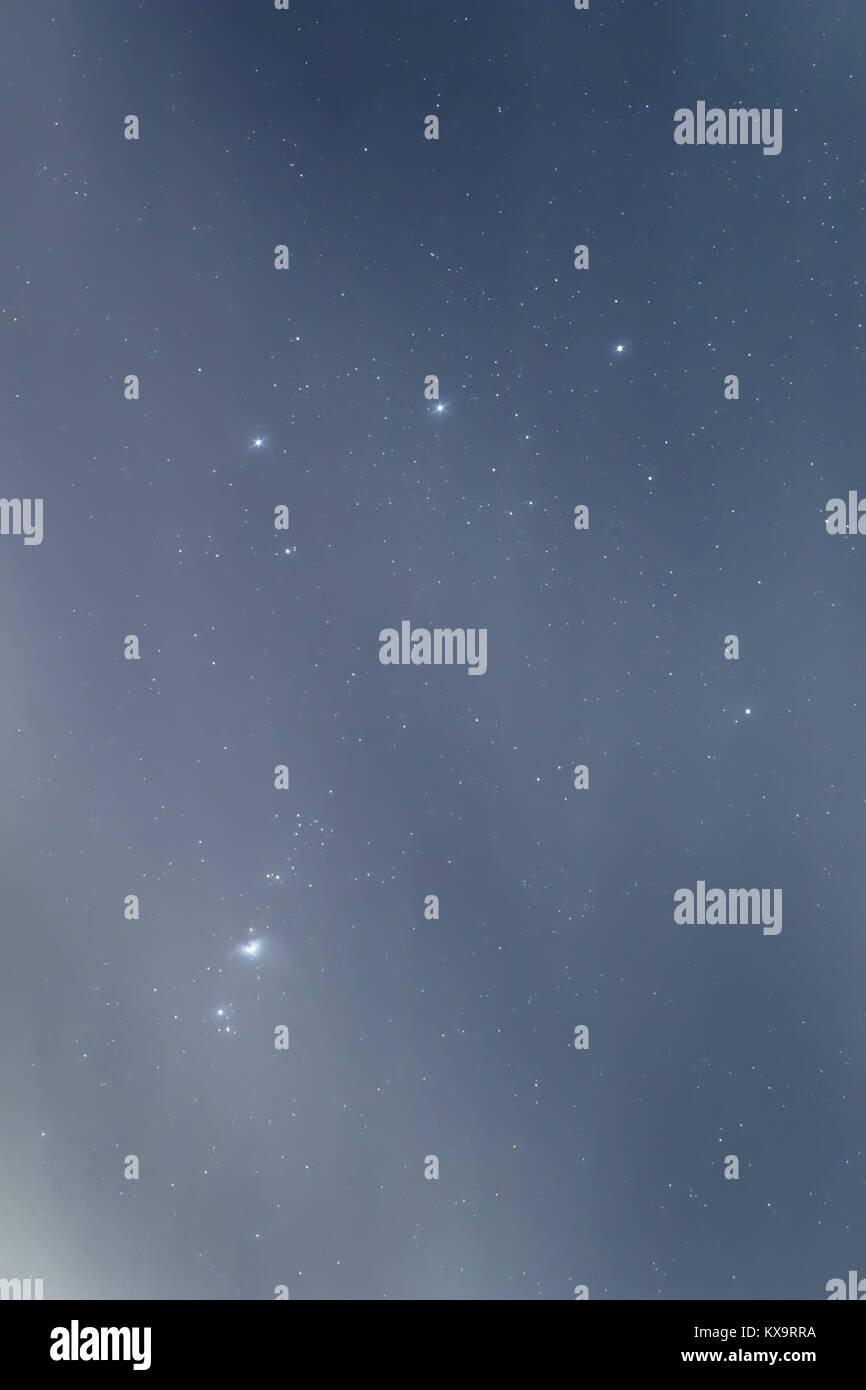 Orion Belt, Cloudy Night sky Background Stock Photo Alamy