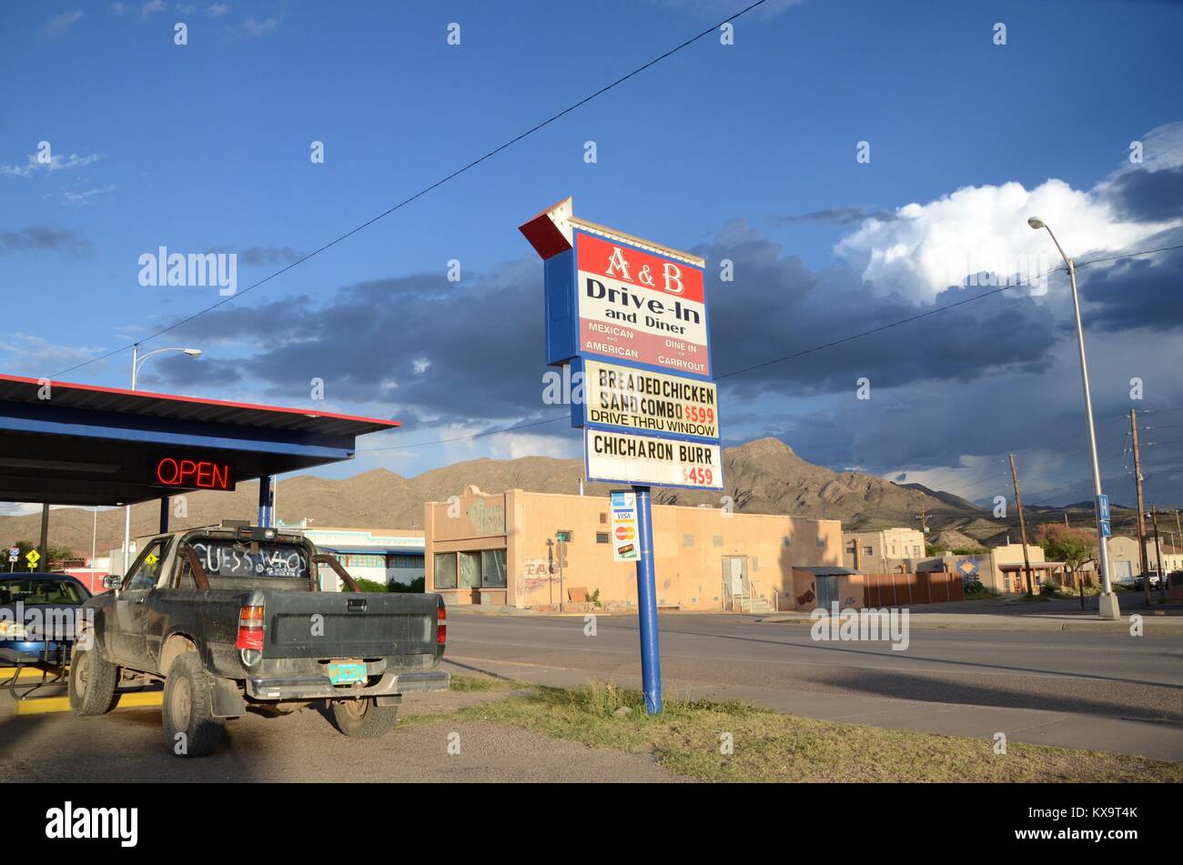 A and B drivein diner T or C new mexico USA Stock Photo Alamy